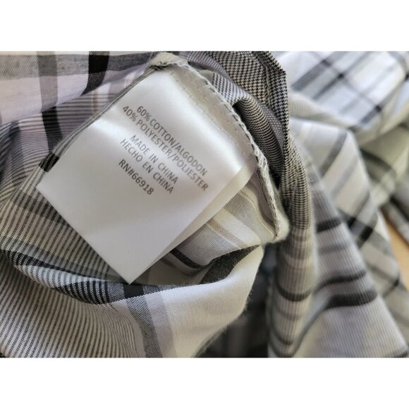 Swiss Cross Mens Shirt 5XL Long Sleeve Collar Button Up Casual Gray PLA100XE - Picture 9 of 9